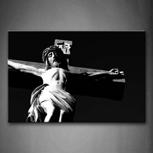 Black And White Christian Cross  Wall Art Painting The Picture Print On Canvas Religion Pictures For Home Decor Decoration Gift 