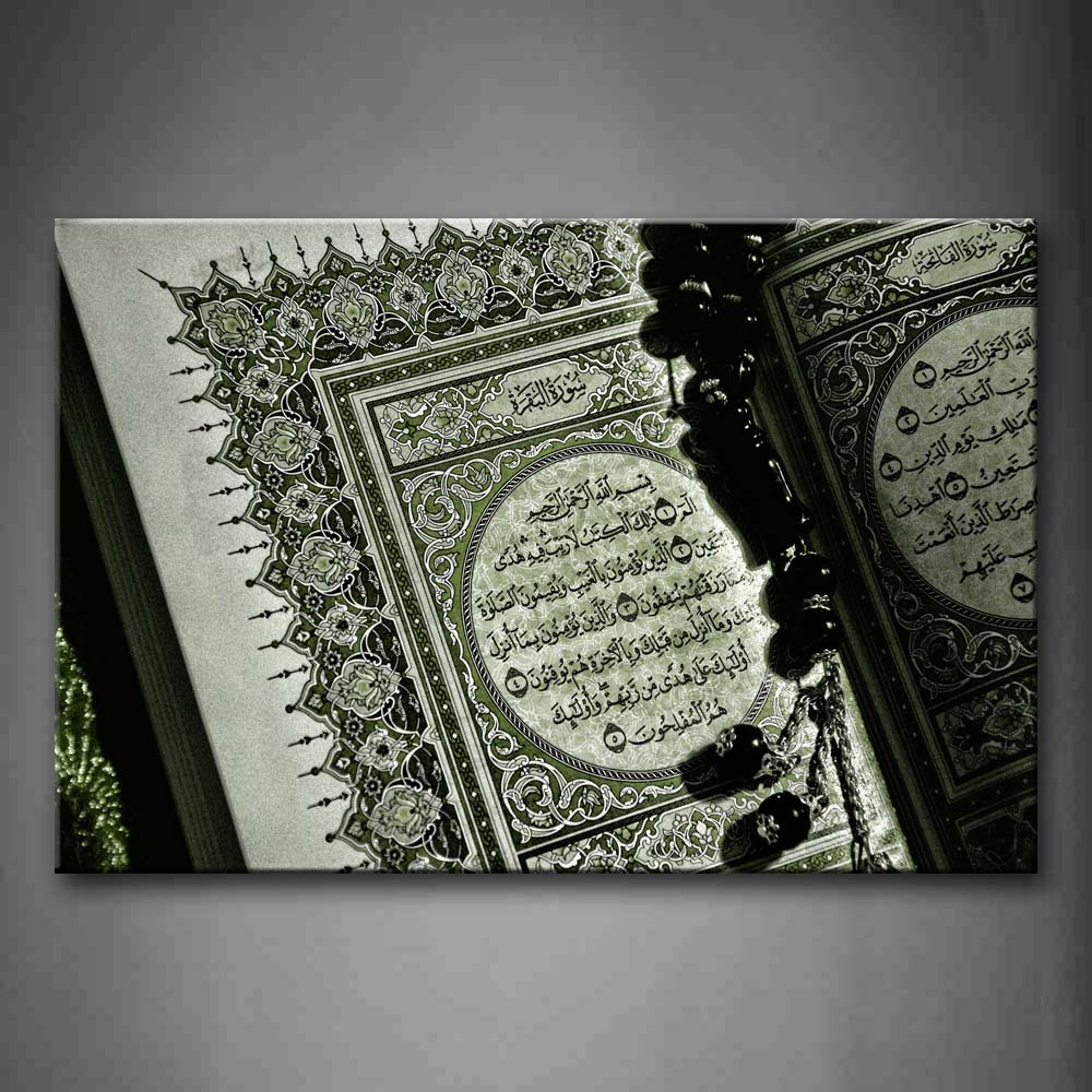 Islam Book With Words  Wall Art Painting Pictures Print On Canvas Religion The Picture For Home Modern Decoration 