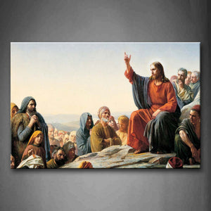 Jesus Discuss Together  Wall Art Painting Pictures Print On Canvas Religion The Picture For Home Modern Decoration 