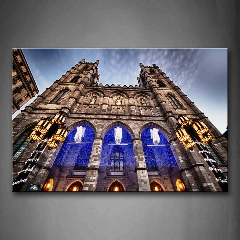 Notre Dame Basilica In Montreal Wall Art Painting Pictures Print On Canvas Religion The Picture For Home Modern Decoration 