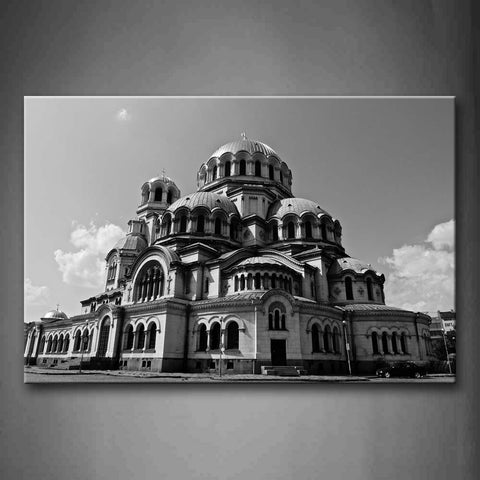 Black And White Alexander Nevsky Cathedral In Sofia Wall Art Painting Pictures Print On Canvas Religion The Picture For Home Modern Decoration 