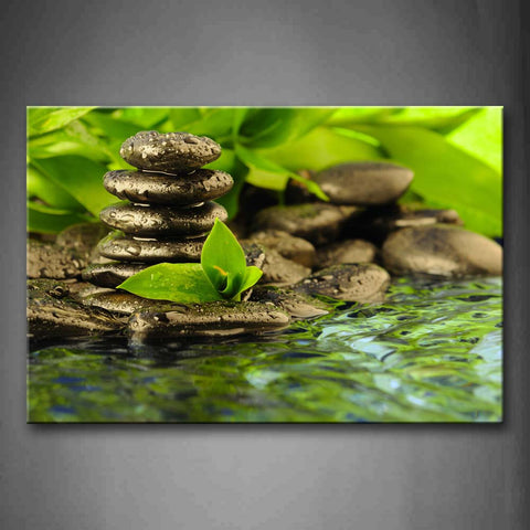 Lots Of Stones In The Streamlet Wall Art Painting The Picture Print On Canvas Religion Pictures For Home Decor Decoration Gift 