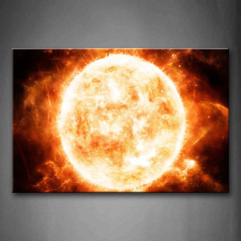 A Fire-Ball Wall Art Painting The Picture Print On Canvas Space Pictures For Home Decor Decoration Gift 