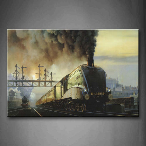 Train And Its Tail Gas Wall Art Painting The Picture Print On Canvas Car Pictures For Home Decor Decoration Gift 