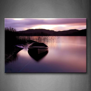 Little Boat On Water And Beautiful Sky Wall Art Painting Pictures Print On Canvas Car The Picture For Home Modern Decoration 
