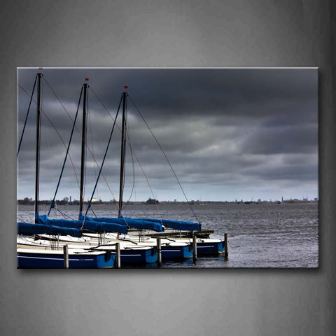 Some Boats On Huge Sea Wall Art Painting The Picture Print On Canvas Car Pictures For Home Decor Decoration Gift 