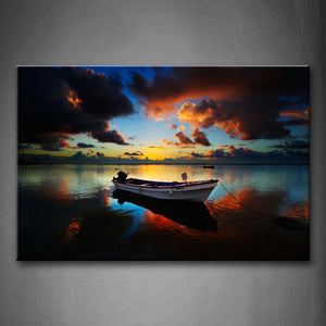 Small Boat And Dark Sky  Wall Art Painting Pictures Print On Canvas Car The Picture For Home Modern Decoration 