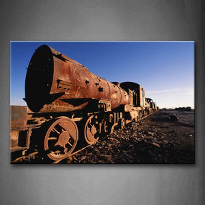 Huge Wreck Like Train  Wall Art Painting Pictures Print On Canvas Car The Picture For Home Modern Decoration 