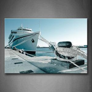 White Cruise Ship In Wharf Wall Art Painting The Picture Print On Canvas Car Pictures For Home Decor Decoration Gift 