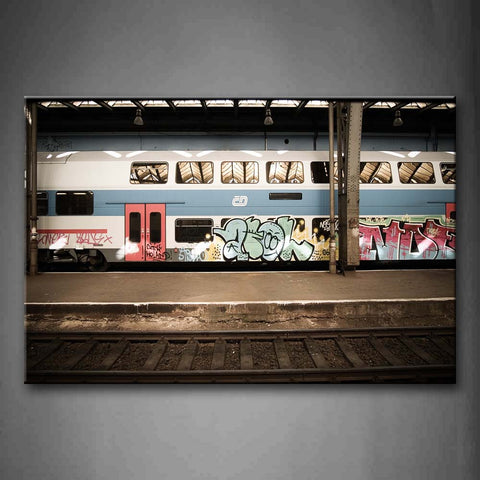 Scrawl Train On The Track Wall Art Painting The Picture Print On Canvas Car Pictures For Home Decor Decoration Gift 