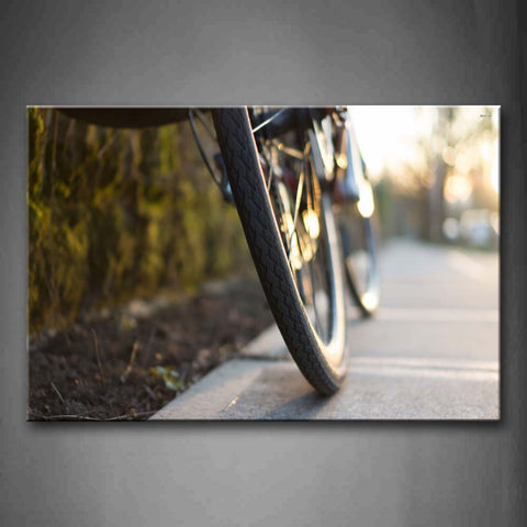 Bicycle Wheels On The Road Wall Art Painting Pictures Print On Canvas Car The Picture For Home Modern Decoration 