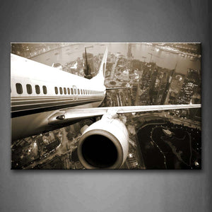 White Aircraft And Its Overlook Scenic Wall Art Painting Pictures Print On Canvas Car The Picture For Home Modern Decoration 