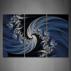 Artistic White Spiral Pattern Wall Art Painting Pictures Print On Canvas Abstract The Picture For Home Modern Decoration 