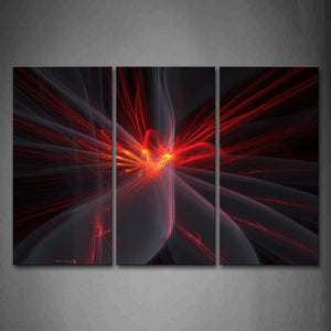 Fractal Red Gray Abstract Wall Art Painting The Picture Print On Canvas Abstract Pictures For Home Decor Decoration Gift 