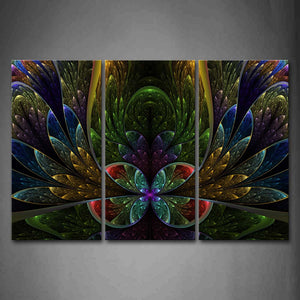 Fractal Abstract Like Flower Colorful Wall Art Painting The Picture Print On Canvas Abstract Pictures For Home Decor Decoration Gift 