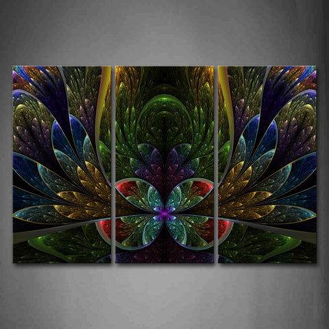 Fractal Abstract Like Flower Colorful Wall Art Painting The Picture Print On Canvas Abstract Pictures For Home Decor Decoration Gift 