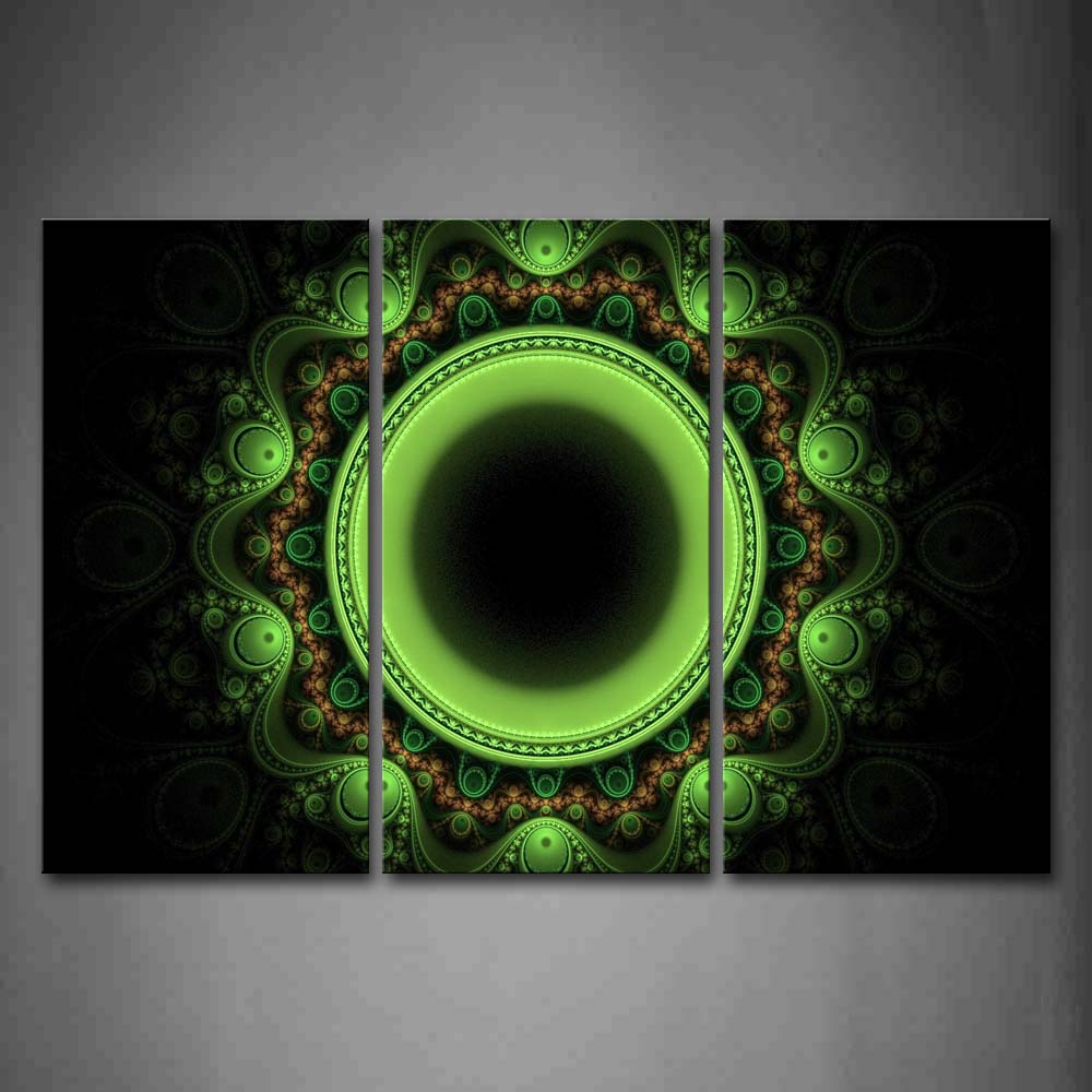 Fractal With Green Ring Abstract Wall Art Painting The Picture Print On Canvas Abstract Pictures For Home Decor Decoration Gift 