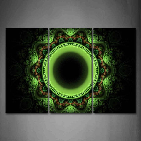 Fractal With Green Ring Abstract Wall Art Painting The Picture Print On Canvas Abstract Pictures For Home Decor Decoration Gift 