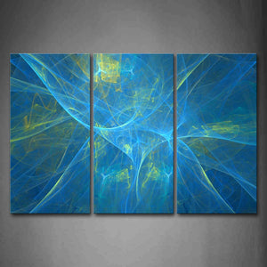 Blue And Yellow Wave Wall Art Painting Pictures Print On Canvas Abstract The Picture For Home Modern Decoration 