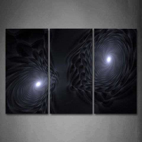 Black With Blue Light Spiral Wall Art Painting The Picture Print On Canvas Abstract Pictures For Home Decor Decoration Gift 