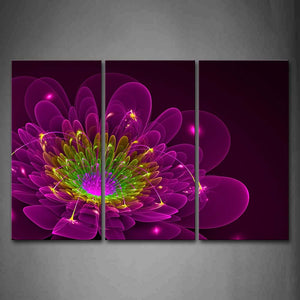 Artistic Purple Flower  Wall Art Painting The Picture Print On Canvas Abstract Pictures For Home Decor Decoration Gift 