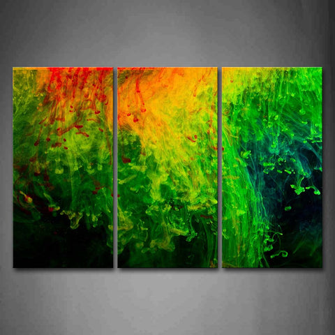 Colorful Artistic Red And Green Abstract Wall Art Painting Pictures Print On Canvas Abstract The Picture For Home Modern Decoration 