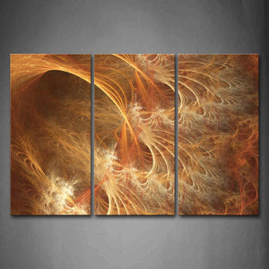 Fractal Brown And White Pattern Wall Art Painting The Picture Print On Canvas Abstract Pictures For Home Decor Decoration Gift 