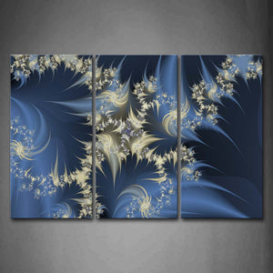 Fractal Blue Black White Abstract Wall Art Painting Pictures Print On Canvas Abstract The Picture For Home Modern Decoration 