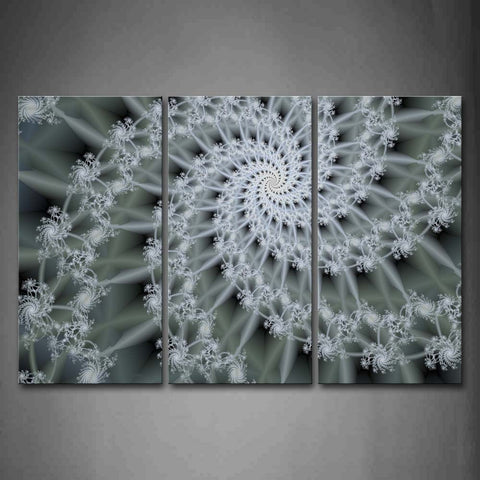 Fractal White Spiral Wall Art Painting Pictures Print On Canvas Abstract The Picture For Home Modern Decoration 