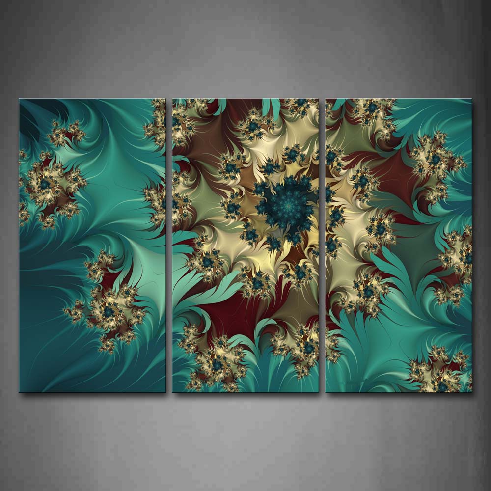 Abstract Blue Red Like Flower Wall Art Painting Pictures Print On Canvas Abstract The Picture For Home Modern Decoration 