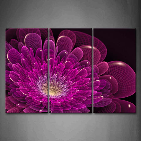 Fractal Pink Flower Pattern Wall Art Painting The Picture Print On Canvas Abstract Pictures For Home Decor Decoration Gift 