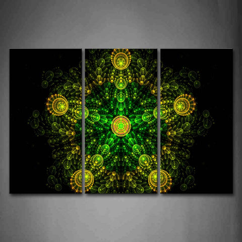 Fractal Green Pattern  Wall Art Painting The Picture Print On Canvas Abstract Pictures For Home Decor Decoration Gift 