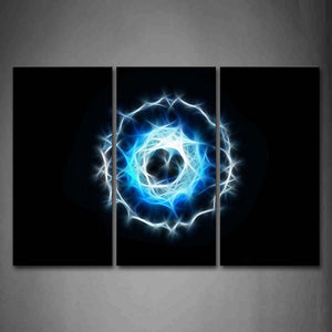 Black With White Blue Ring Light  Wall Art Painting Pictures Print On Canvas Abstract The Picture For Home Modern Decoration 