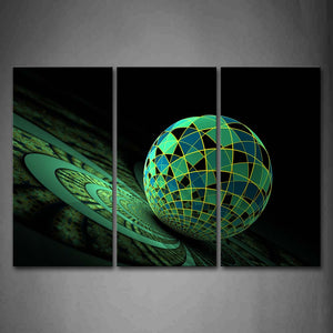 Ball Circle Green Blue Wall Art Painting Pictures Print On Canvas Abstract The Picture For Home Modern Decoration 