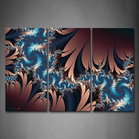 Fractal Abstract Blue Pink Wall Art Painting The Picture Print On Canvas Abstract Pictures For Home Decor Decoration Gift 