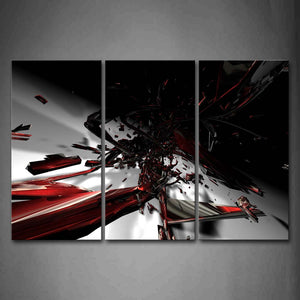 Abstract Fractal Black Red White Wall Art Painting The Picture Print On Canvas Abstract Pictures For Home Decor Decoration Gift 