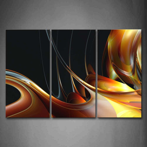 Digital Art Abstract Yellow Black Wall Art Painting The Picture Print On Canvas Abstract Pictures For Home Decor Decoration Gift 