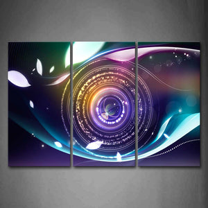 Abstract Blue Circles Like Camera Lens Wall Art Painting Pictures Print On Canvas Abstract The Picture For Home Modern Decoration 