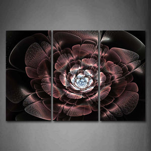 Fractal Like Pink Flower Wall Art Painting The Picture Print On Canvas Abstract Pictures For Home Decor Decoration Gift 