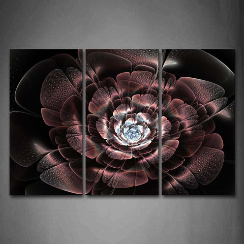 Fractal Like Pink Flower Wall Art Painting The Picture Print On Canvas Abstract Pictures For Home Decor Decoration Gift 