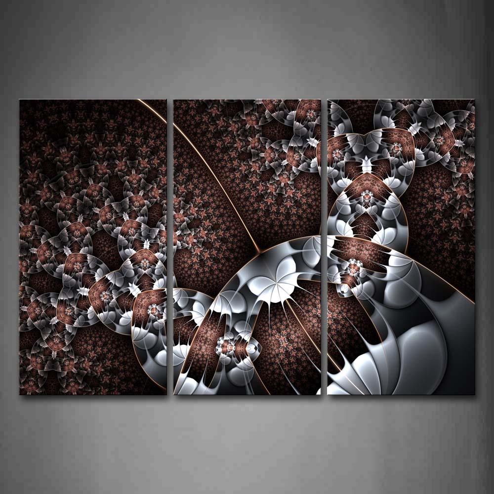 Fractal Abstract Pink White Like Many Small Flowers Wall Art Painting The Picture Print On Canvas Abstract Pictures For Home Decor Decoration Gift 