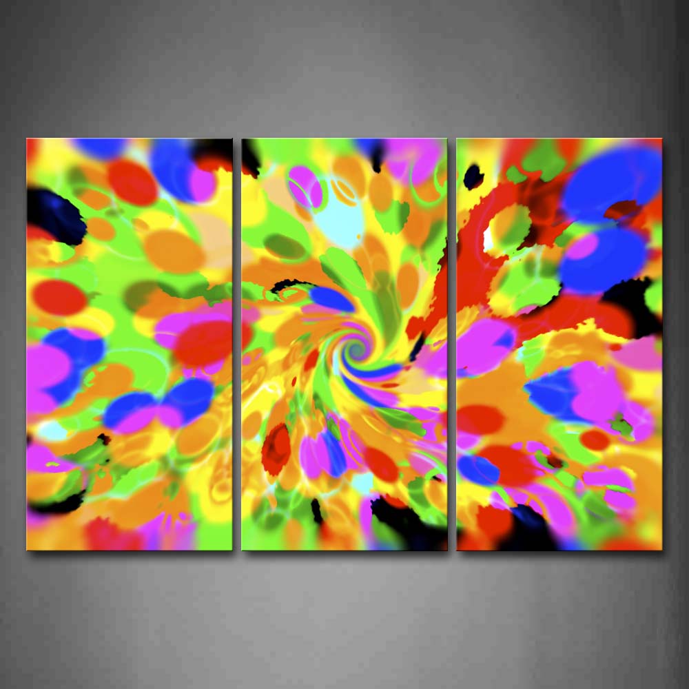 Yellow Orange Abstract Colorful  Wall Art Painting The Picture Print On Canvas Abstract Pictures For Home Decor Decoration Gift 
