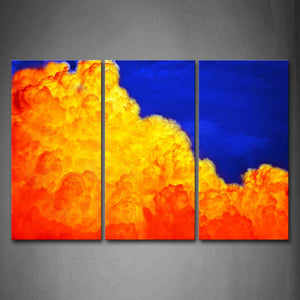 Yellow And Blue Clouds Wall Art Painting The Picture Print On Canvas Abstract Pictures For Home Decor Decoration Gift 