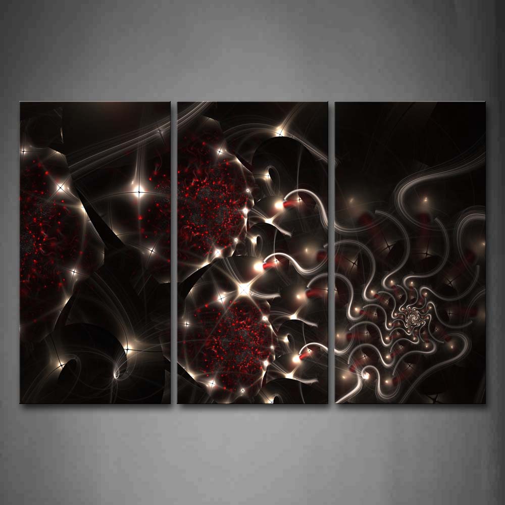 Artistic White Black Red Wall Art Painting Pictures Print On Canvas Abstract The Picture For Home Modern Decoration 