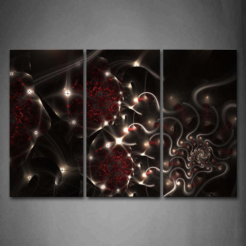 Artistic White Black Red Wall Art Painting Pictures Print On Canvas Abstract The Picture For Home Modern Decoration 