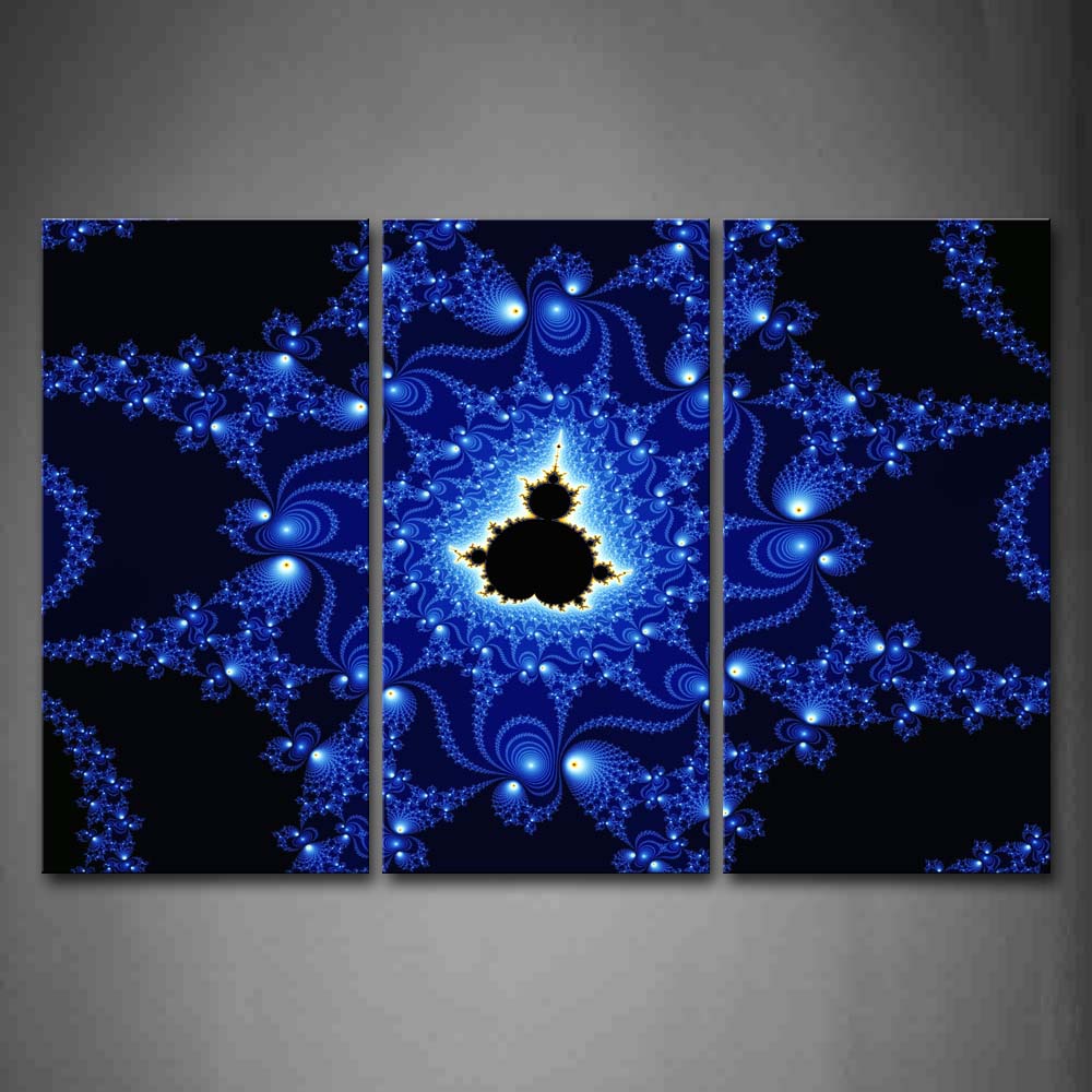 Fractal Abstract Blue  Wall Art Painting Pictures Print On Canvas Abstract The Picture For Home Modern Decoration 