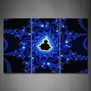 Fractal Abstract Blue  Wall Art Painting Pictures Print On Canvas Abstract The Picture For Home Modern Decoration 