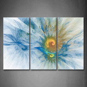 Fractal Blue Yellow Like A Hole Wall Art Painting Pictures Print On Canvas Abstract The Picture For Home Modern Decoration 