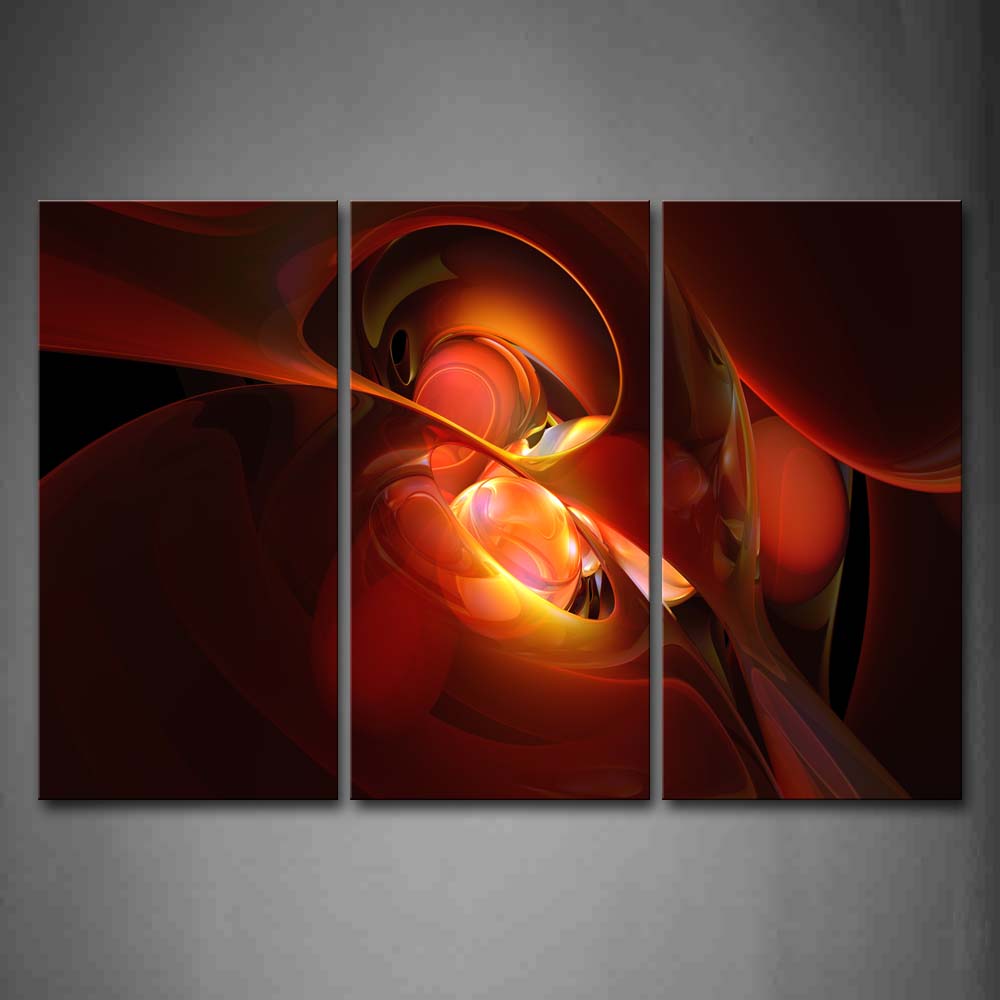 Digital Art Abstract Red Yellow Wall Art Painting Pictures Print On Canvas Abstract The Picture For Home Modern Decoration 