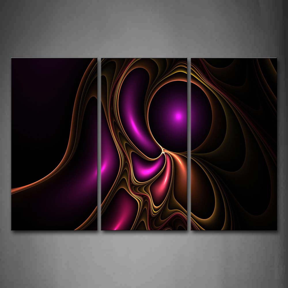 Artistic Purple Yellow Wall Art Painting Pictures Print On Canvas Abstract The Picture For Home Modern Decoration 